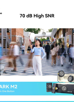 HOLLYLAND Wireless Lavalier Microphone Combo LARK M2 Combo (Shine Charcoal)