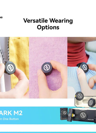 HOLLYLAND Wireless Lavalier Microphone Combo LARK M2 Combo (Shine Charcoal)