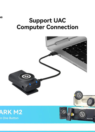 HOLLYLAND Wireless Lavalier Microphone Combo LARK M2 Combo (Shine Charcoal)