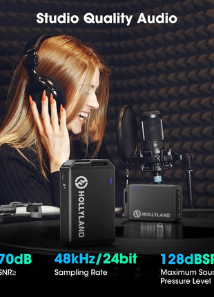 HOLLYLAND Wireless Lavalier Microphone Combo LARK Max Duo (Black)