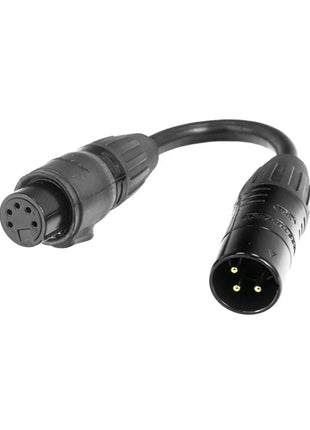 Accu Cable DMX 3-pin M to 5-pin FM IP65