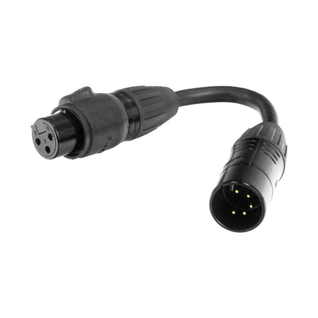 Accu Cable DMX 5-pin M to 3-pin FM IP65
