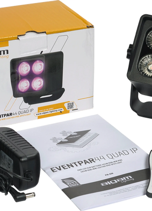 Algam Lighting EVENT PAR 44 QUAD IP - IP65 Battery &amp; Wireless DMX PAR LED DJKIT®