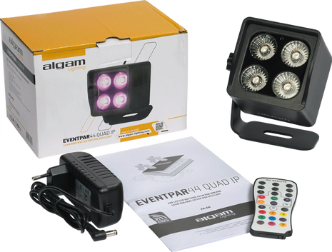 Algam Lighting EVENT PAR 44 QUAD IP - IP65 Battery &amp; Wireless DMX PAR LED DJKIT®