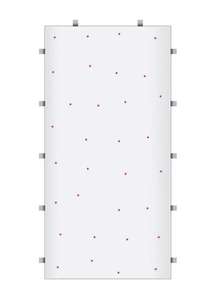 LEDJ White RGB Starlit 2ft x 4ft Dance Floor Panel