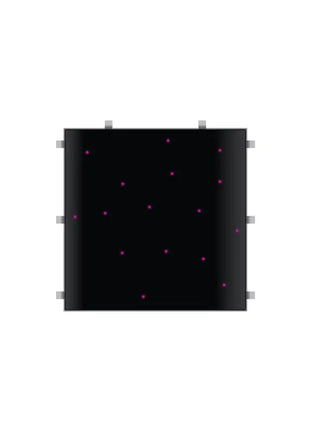 LEDJ Black RGB Starlit 2ft x 2ft Dance Floor Panel (3 sided)