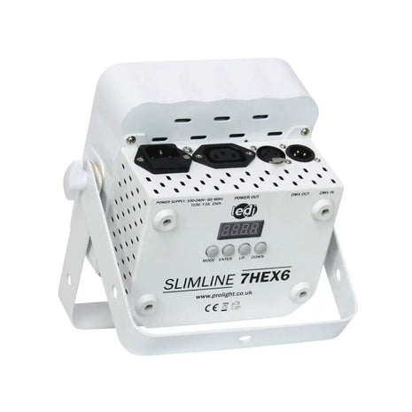 LEDJ Slimline 7HEX6 RGBWAUV (White Housing)