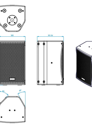 Lynx Pro-Audio BS-10 10" 600W Loudspeaker White