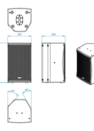 Lynx Pro-Audio BS-12 12" 800W Loudspeaker Black