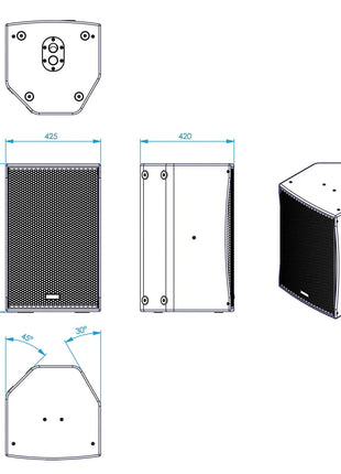 Lynx Pro-Audio BS-15 15" 800W Loudspeaker Black