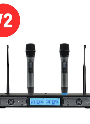 W Audio DTM 800H Twin Handheld Diversity System (863.0Mhz-865.0Mhz) V2 Software