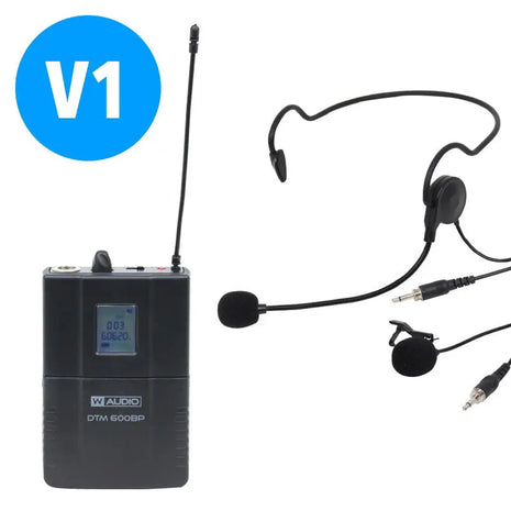 W Audio DTM 600BP Add On Beltpack Kit (606.0Mhz-614.0Mhz) V1 Software