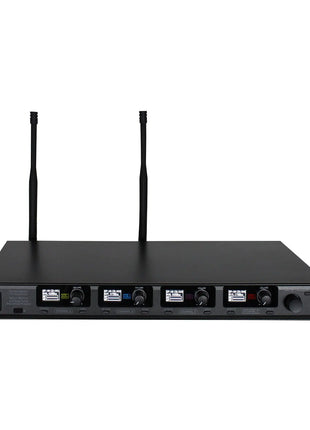 W Audio DQM 600H Quad Handheld UHF Radio Microphone System (606Mhz-614Mhz)