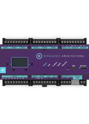 Nicolaudie Architectural DINA-DR1-LITE DIN Rail Lighting Controller