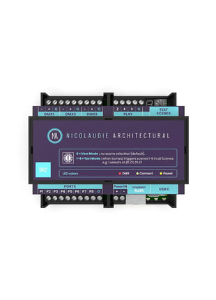 Nicolaudie Architectural DINA-DR2 DIN Rail Lighting Controller