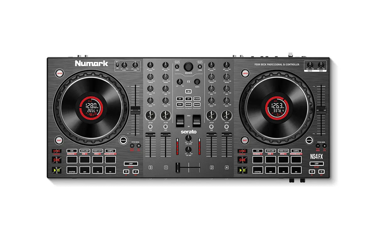 Numark NS4FX | 4-Channel Professional DJ Controller with Jog
