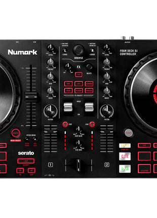 Numark Mixtrack Platinum FX | 4-Deck Serato DJ Controller with Jog Wheel Displays Numark