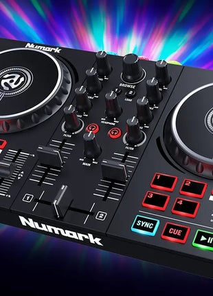 Numark Party Mix II | Compact DJ Controller with Built-in Light Show Numark
