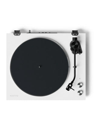 Kanto OBI3 Turntable with Bluetooth 5.3, Preamp, and Pitch Control - Matte White kanto