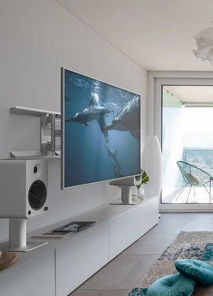 Kanto YU6 - Powered Bookshelf Speakers (Matte White) kanto