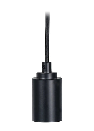 Prolite E27 Pendant Kit - Black Matt with Black Fabric Cord