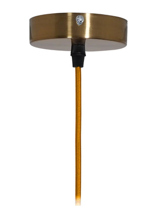 Prolite E27 Pendant Kit - Antique Gold with Gold Fabric Cord
