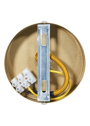 Prolite E27 Pendant Kit - Antique Gold with Gold Fabric Cord