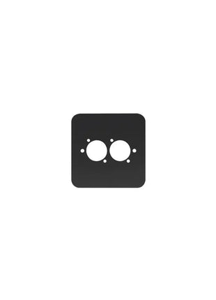 Penn Elcom Single Gang 2 x D Type Wall Plate Black (82511-RC)
