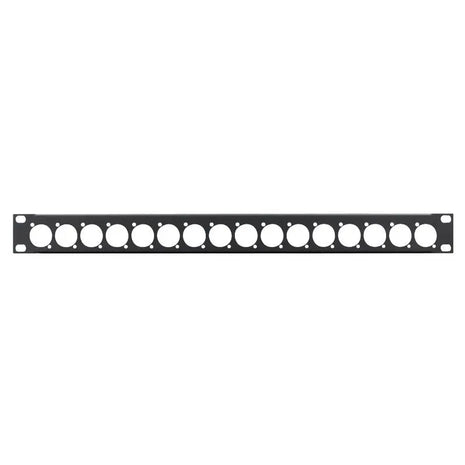 Penn Elcom 1U 19" Punched Rack Panel - 16 D Type (R1269/1UK/16)
