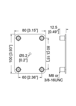 Penn Elcom Steel Castor Plate (W0098-FM)
