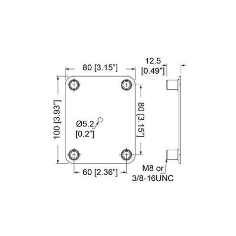 Penn Elcom Steel Castor Plate (W0098-FM)