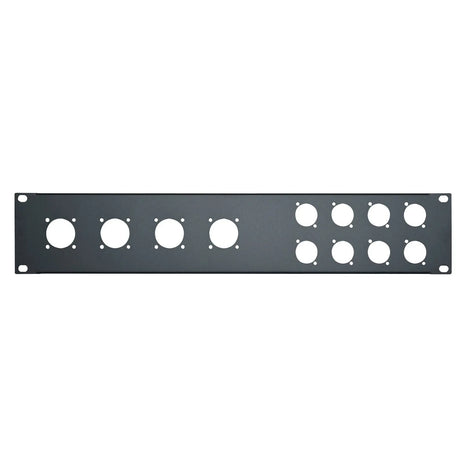 Penn Elcom 2U 19" Punched Rack Panel – 8 D and 4 G Type  (R1273MPR/2UK)