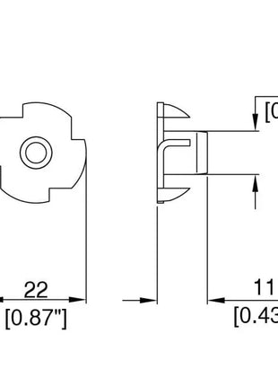 Penn Elcom M8 T-Nut with 11mm Thread Pack of 100 (S1200-100)