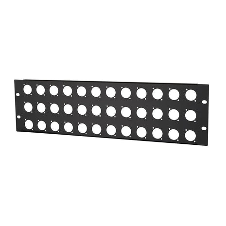 Penn Elcom 3U 19" Punched Rack Panel – 36 D Type (R1269/3UK/36)