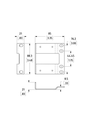 Penn Elcom Rack Drawer Rear Support Kit (R2292-RSB-KIT)