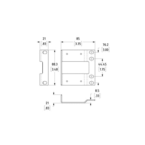 Penn Elcom Rack Drawer Rear Support Kit (R2292-RSB-KIT)