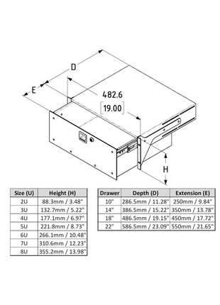 Penn Elcom 2U Touring Grade Rack Drawer (R2293-10-2UK)