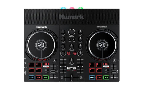 Numark Party Mix Live | Compact DJ Controller with Built-in Speakers Numark