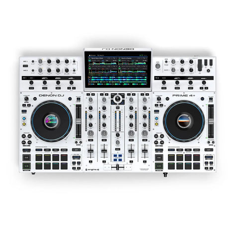 Denon DJ Prime 4+ Special Edition | 4-Deck Standalone DJ System (White) Denon DJ
