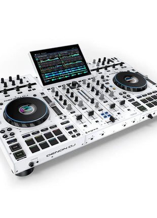 Denon DJ Prime 4+ Special Edition | 4-Deck Standalone DJ System (White) Denon DJ