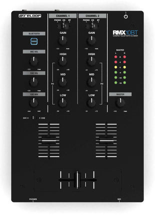 Reloop RMX-10 BT - Compact 2-Channel Bluetooth DJ Mixer Reloop