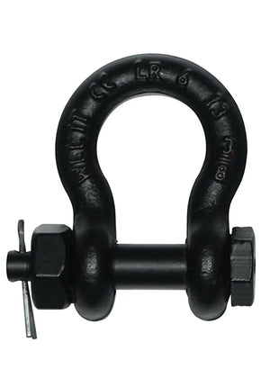 ELLER 1 Ton Black Bow Shackle with Safety Pin