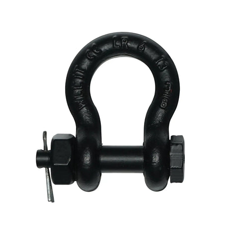 ELLER 1 Ton Black Bow Shackle with Safety Pin