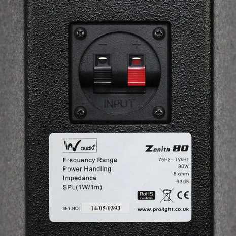 Zenith LA 80 Speaker Black (Pair)