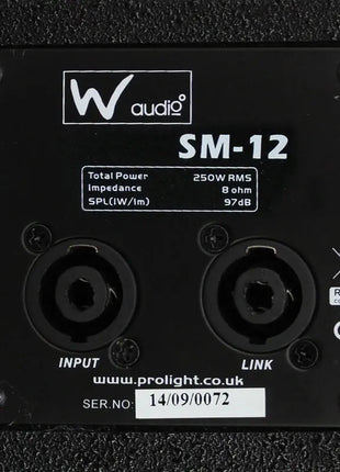 W Audio SM 12 Stage Monitor