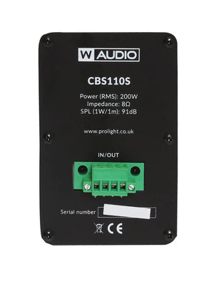 W Audio CBS110S Subwoofer (White)