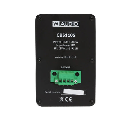 W Audio CBS110S Subwoofer (White)