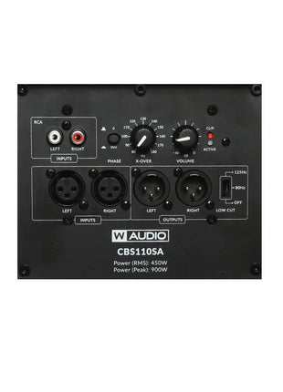 W Audio CBS110SA Powered Subwoofer (White)