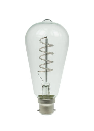 Prolite 4W Dimmable LED ST64 Spiral Funky Filament Lamp BC Blue