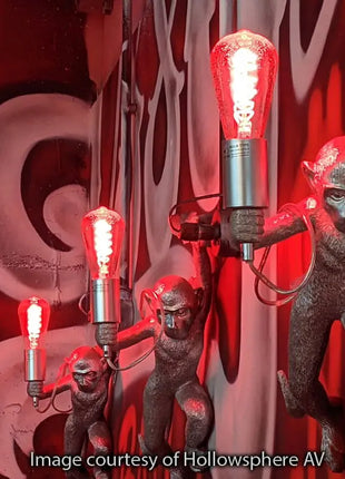 Prolite 4W Dimmable LED ST64 Spiral Funky Filament Lamp BC Red